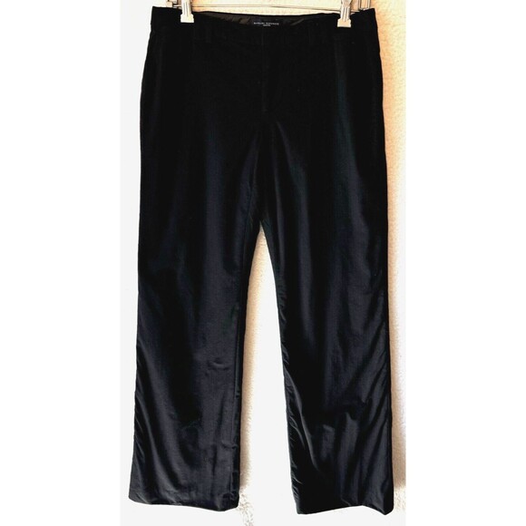 Banana Republic Martin Black Slack Pants Size 4 Stretch Womens Mid Rise 96% Wool - Picture 1 of 11